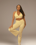 SoftForm Pantalon Évasé Front Scrunch - Butter Yellow - Bahana