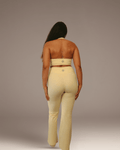 SoftForm Pantalon Évasé Front Scrunch - Butter Yellow - Bahana