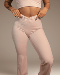 SoftForm Pantalon Évasé Front Scrunch - Soft Pink - Bahana