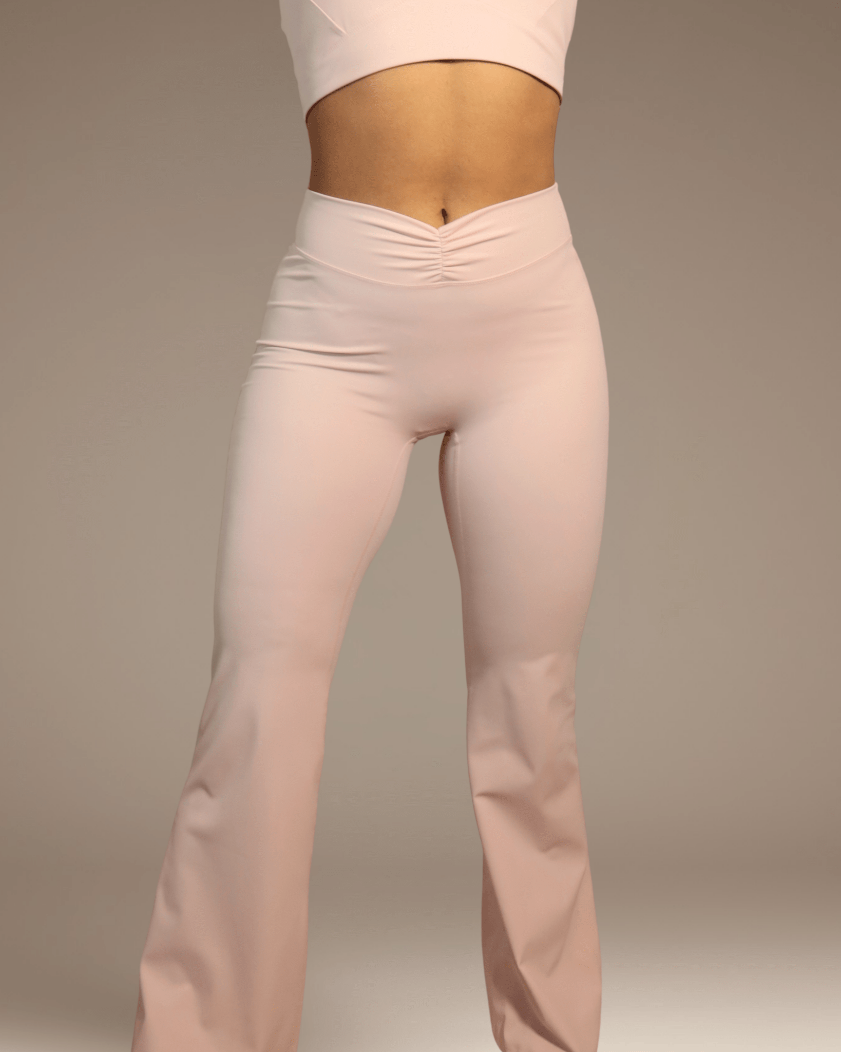 SoftForm Pantalon Évasé Front Scrunch - Soft Pink - Bahana